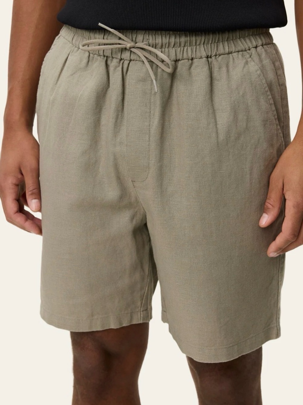LESDEUX Otto Linen Shorts - M Regular Fit- light Sand